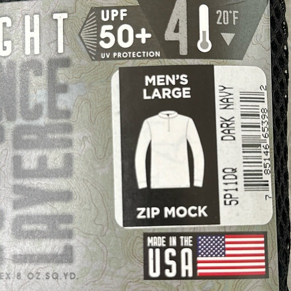 PolarMax 4.0 HEAVYWEIGHT ZIP MOCK - Dk Navy - Picture 12 of 15